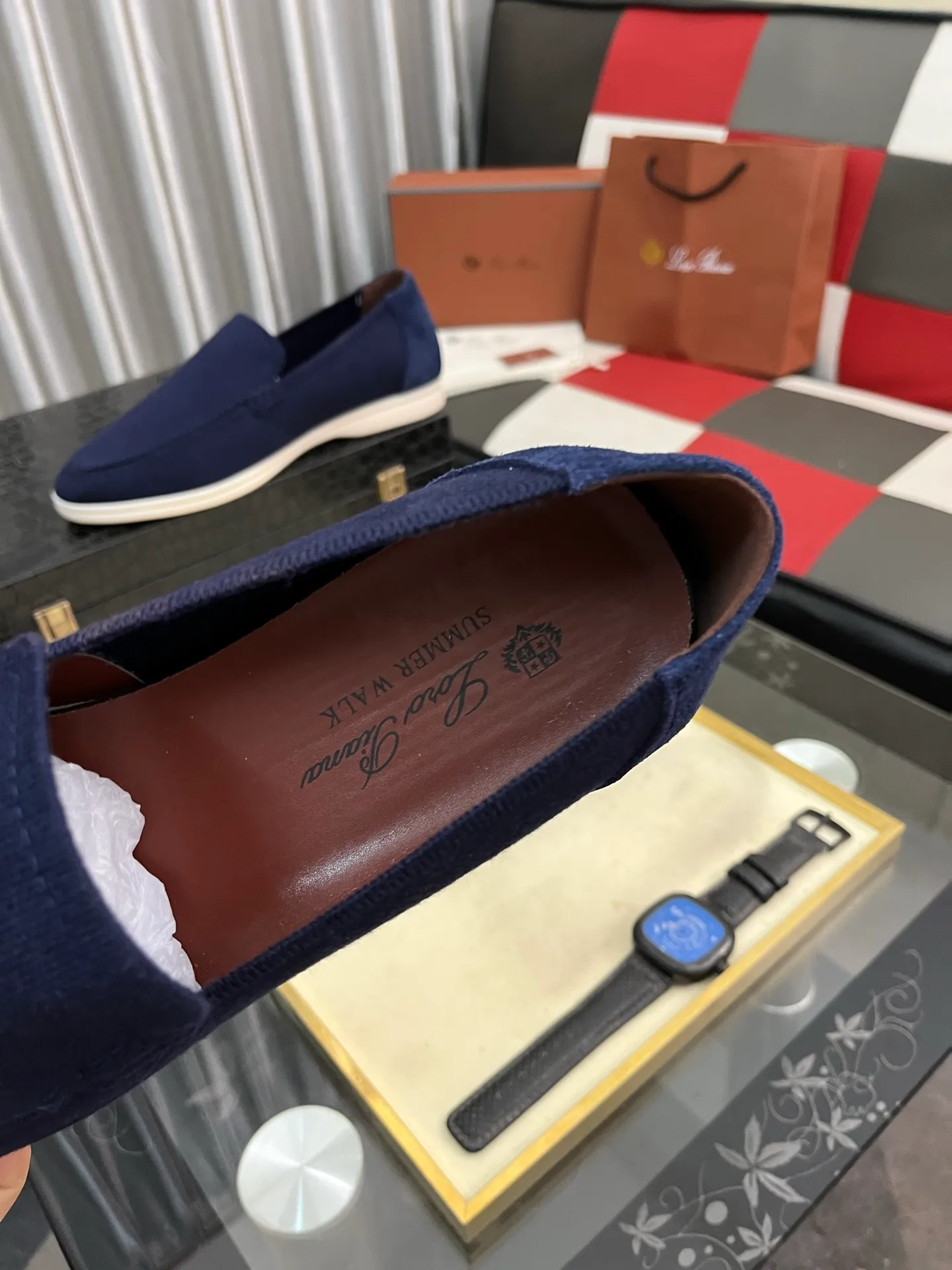 Men's men's shoes💰420⌚️⌚️Loro*Piana pure original 2025 soft and comfortable LP deerskin flat-soled casual star's same style slip-on Loaf men's shoes, size: 38-446️⃣colors available